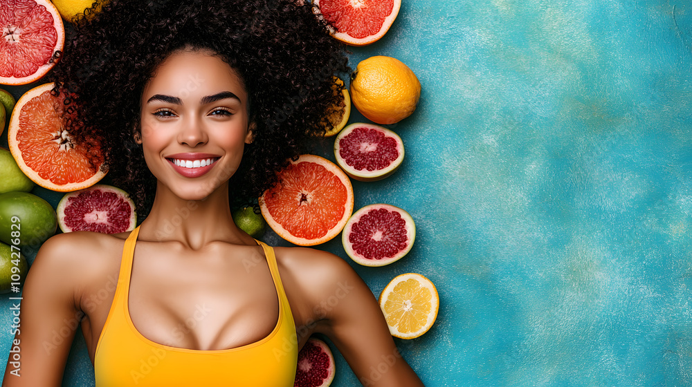 healthy fruits and eating for weight loss For athletes or exercisers teen On the background there is free space for text. healthy fruits and eating for weight loss For athletes or exercisers teen On the background there is free space for text.