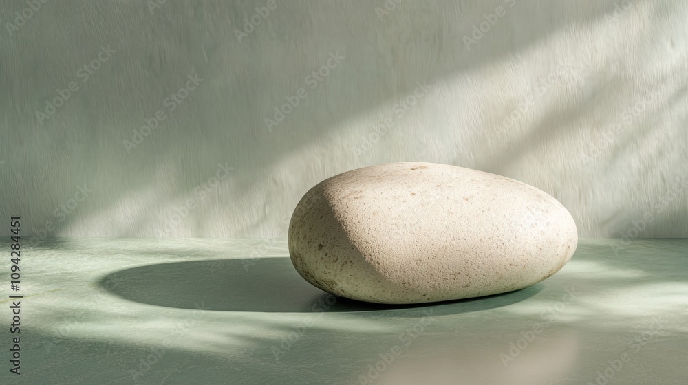 Stone on Green Background. Stone on Green Background.