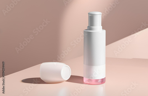 makeup remover bottle with blank label