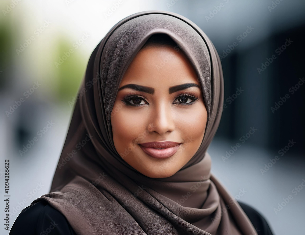 Portrait einer Muslime mit Kopftuch Portrait einer Muslime mit Kopftuch