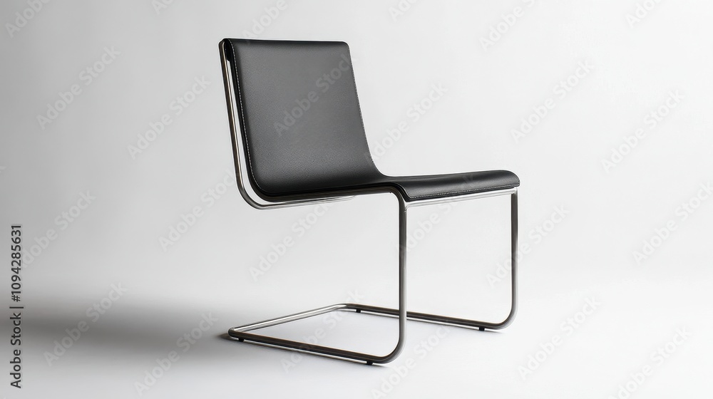 A modern, minimalist chair with a sleek design, suitable for contemporary spaces. A modern, minimalist chair with a sleek design, suitable for contemporary spaces.