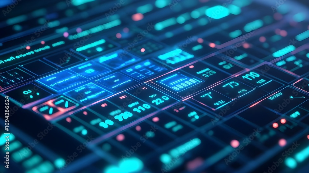 Futuristic Digital Interface Display Futuristic Digital Interface Display