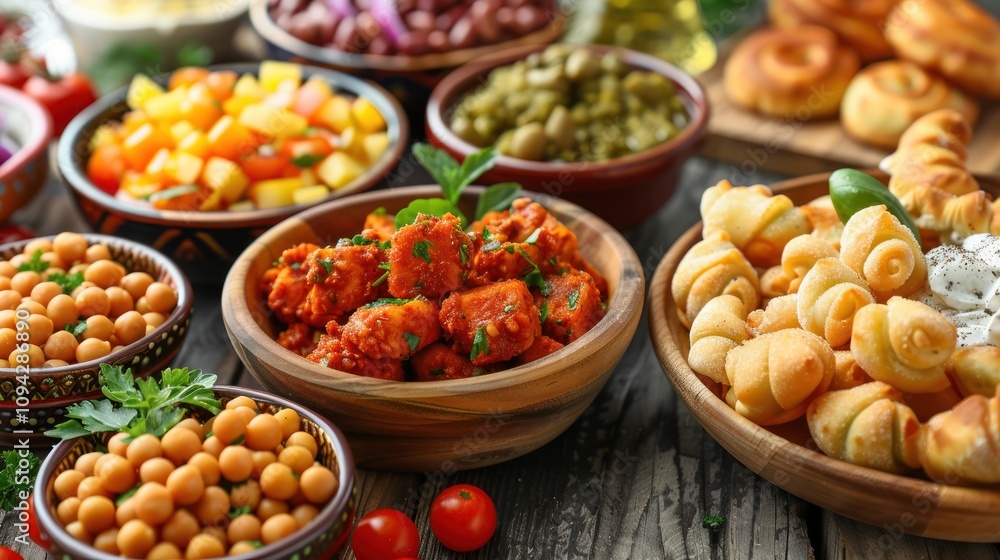 Diverse mezze platter.