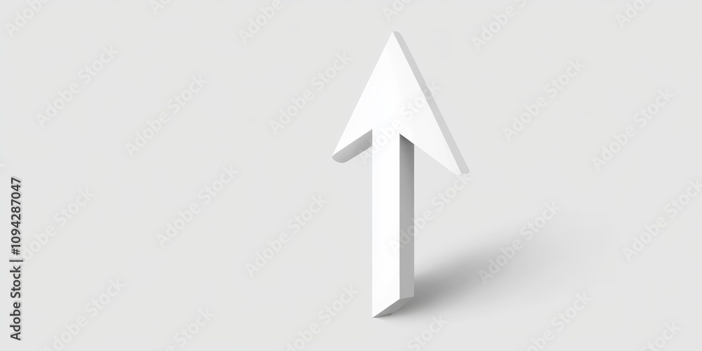 Upward Growth Arrow Icon 3D Design for Success, Business, and Financial Progress Upward Growth Arrow Icon 3D Design for Success, Business, and Financial Progress
