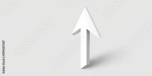 Upward Growth Arrow Icon 3D Design for Success, Business, and Financial Progress