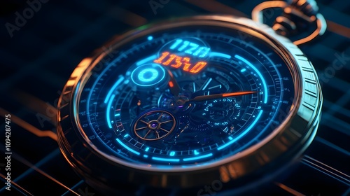 Wallpaper Mural Futuristic Pocket Watch Timepiece Torontodigital.ca