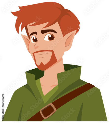 Friendly Elf Character Illustration