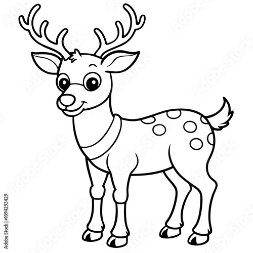 christmas deer cartoon