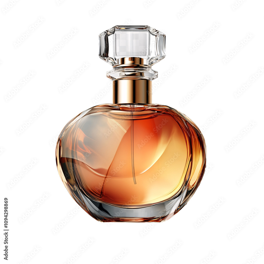 Elegant perfume bottle isolated on transparent background. Elegant perfume bottle isolated on transparent background.