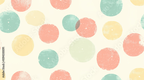 A colorful pattern of circles is displayed on a white background
