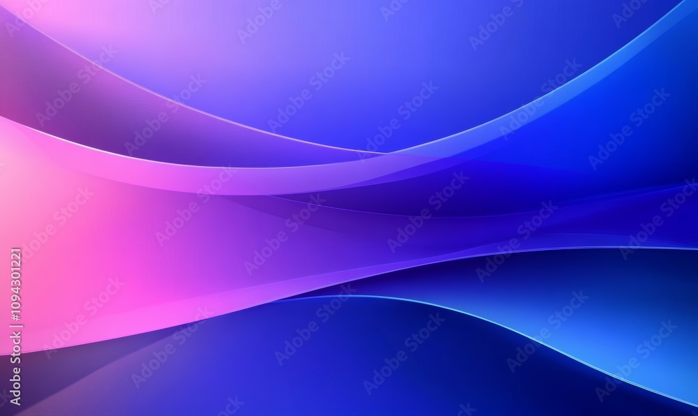 Smooth Curved Abstract Shapes in Vibrant Blue Purple Pink Gradients Smooth Curved Abstract Shapes in Vibrant Blue Purple Pink Gradients