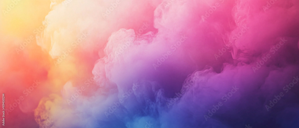 Abstract Colorful Smoke Clouds Background, Vivid Rainbow Hues, Dreamy Pastel Texture Abstract Colorful Smoke Clouds Background, Vivid Rainbow Hues, Dreamy Pastel Texture