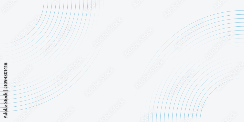 Naklejka premium Abstract white glowing geometric lines on gray background. Modern shiny blue circle lines pattern. Futuristic technology concept