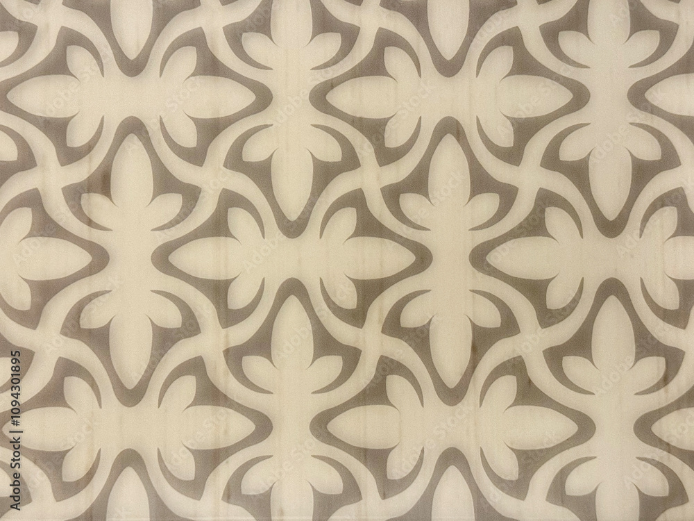 Random floral batik pattern, resembling local traditional Indonesian cultural batik pattern, silhouette illustration. Printed on a white acrylic panel. Random floral batik pattern, resembling local traditional Indonesian cultural batik pattern, silhouette illustration. Printed on a white acrylic panel.