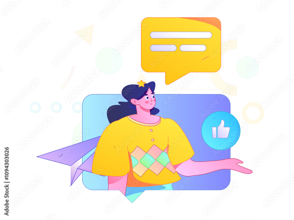 Virtual characters social communication concept business flat vector hand drawn illustration
Virtual characters social communication concept business flat vector hand drawn illustration