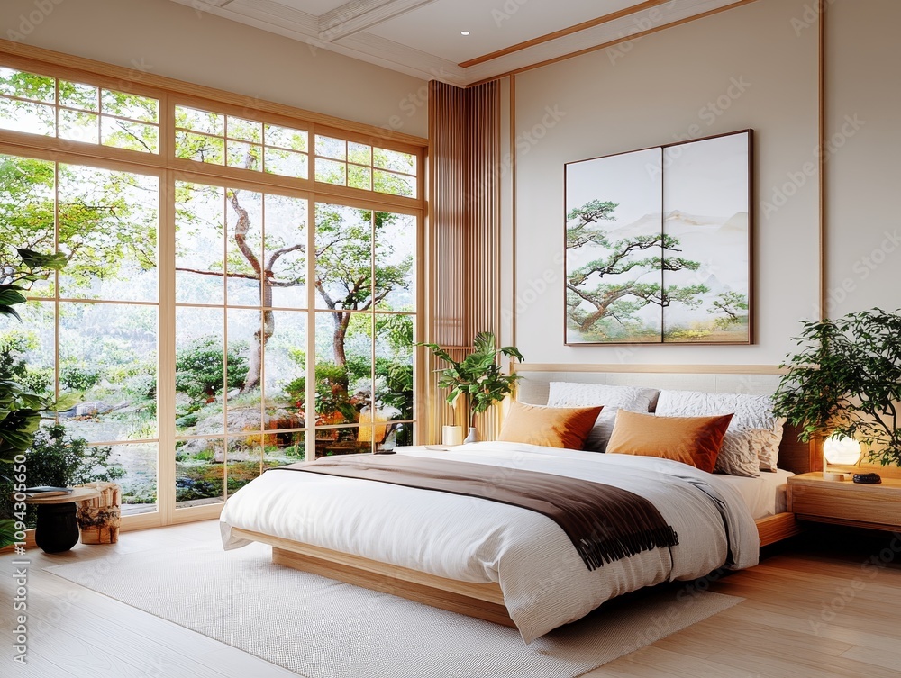 Zen Bedroom Retreat for a Serene and Uncluttered Atmosphere Promoting Relaxation and Mindfulness in Interior Design Zen Bedroom Retreat for a Serene and Uncluttered Atmosphere Promoting Relaxation and Mindfulness in Interior Design