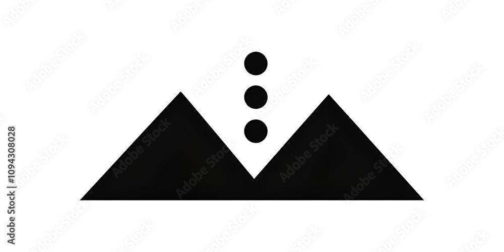 Abstract black and white graphic design. Simple, bold shapes and minimal design elements. Abstract black and white graphic design. Simple, bold shapes and minimal design elements.