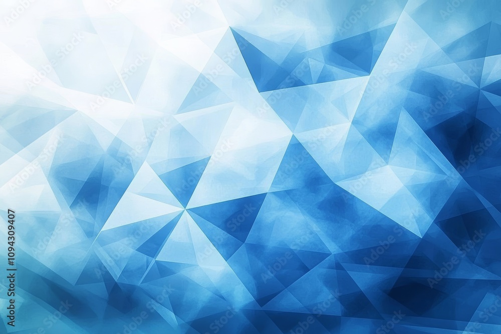 Blue Geometric Polygonal Background with Triangles and Gradient Effect Blue Geometric Polygonal Background with Triangles and Gradient Effect