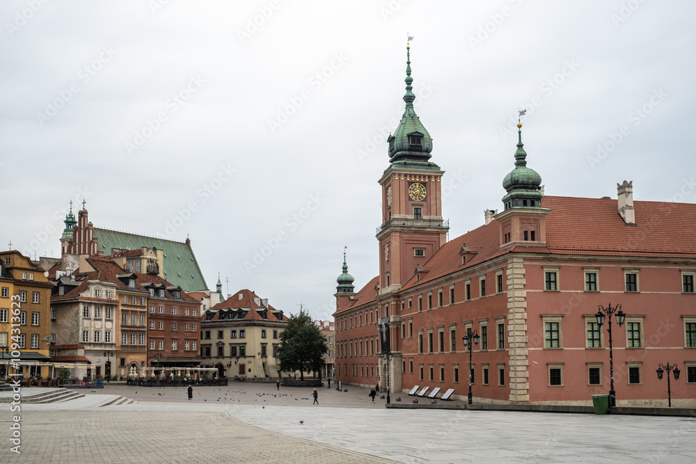 Fototapeta premium Clock of the Royal Castle in Warsaw, Poland