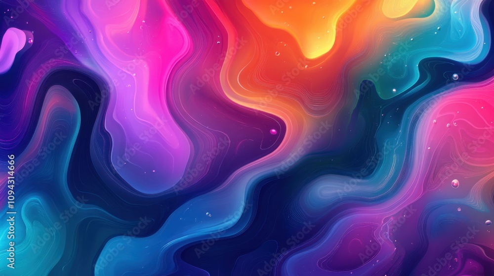 Colorful liquid texture with vibrant neon tones and patterns Colorful liquid texture with vibrant neon tones and patterns