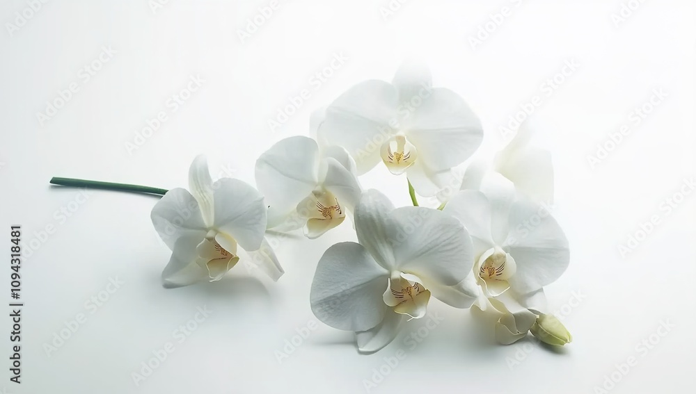 Obraz premium White orchid flowers isolated on a white background