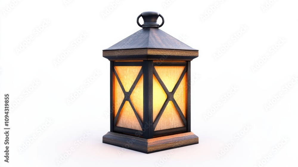 Stylish modern lantern isolated on white background Stylish modern lantern isolated on white background