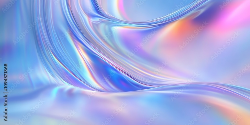 Fototapeta premium Abstract Fluid Motion Soft Pastel Colors Three Dimensional Gradient Artistic Background