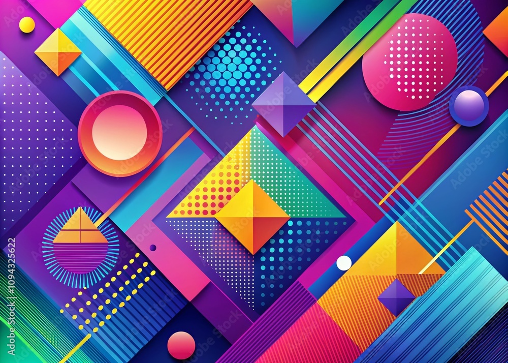 Fototapeta premium Abstract Geometric Shapes, Modern Backgrounds, Contemporary Design