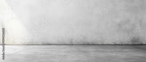 Minimalist Grey Concrete Wall and Floor Background Abstract Interior Space Modern Design