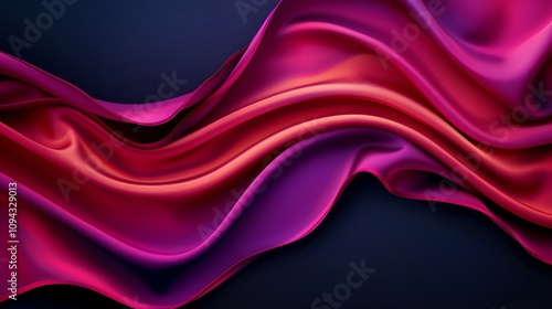 Abstract flowing fabric in vibrant pink and red hues.