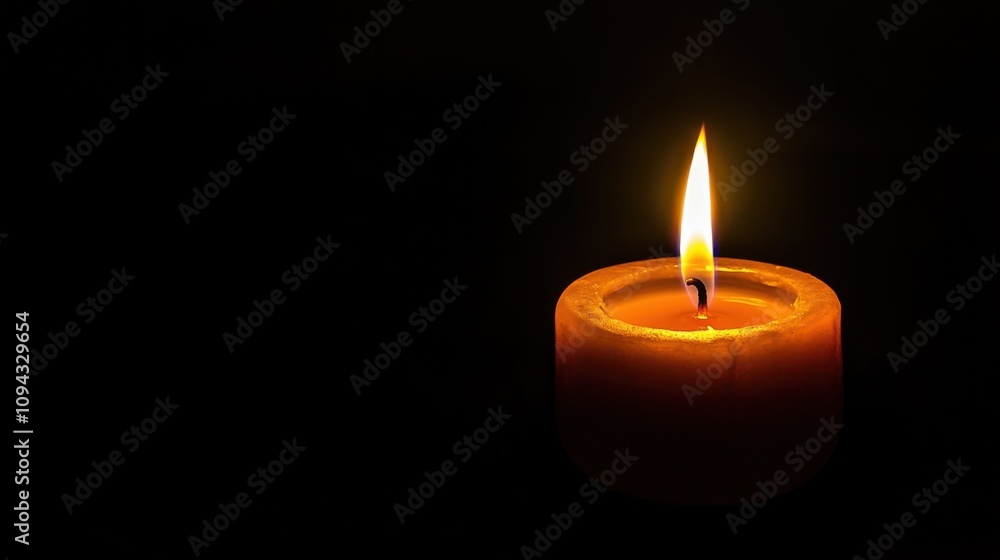 A solitary candle burning in a dark room, Symbolizing hope and resilience in adversity, minimalistic composition A solitary candle burning in a dark room, Symbolizing hope and resilience in adversity, minimalistic composition