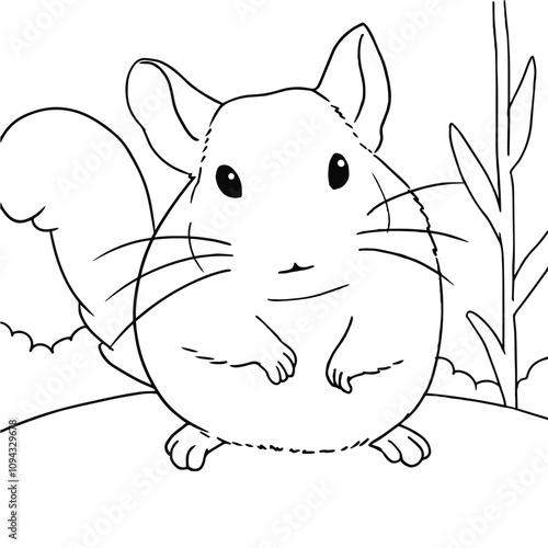 Chinchillas Rodent Animal Coloring Book