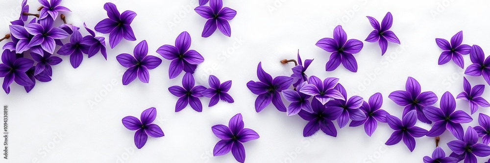intricate purple flower patterns woven across a snowy white background, floral design, delicate, flowers intricate purple flower patterns woven across a snowy white background, floral design, delicate, flowers