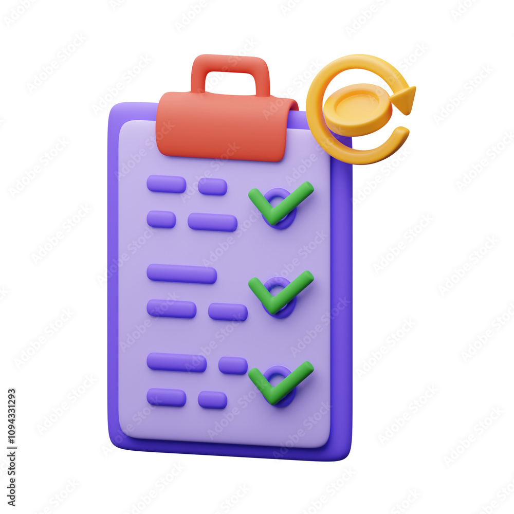 3D illustration of a Business plan 3D illustration of a Business plan