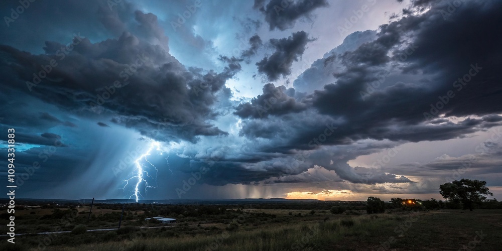 A dramatic shot of dark grey clouds with a bright flash of blue light illuminating the background, blue lightning, weather phenomenon, electric discharge, cloud lighting A dramatic shot of dark grey clouds with a bright flash of blue light illuminating the background, blue lightning, weather phenomenon, electric discharge, cloud lighting