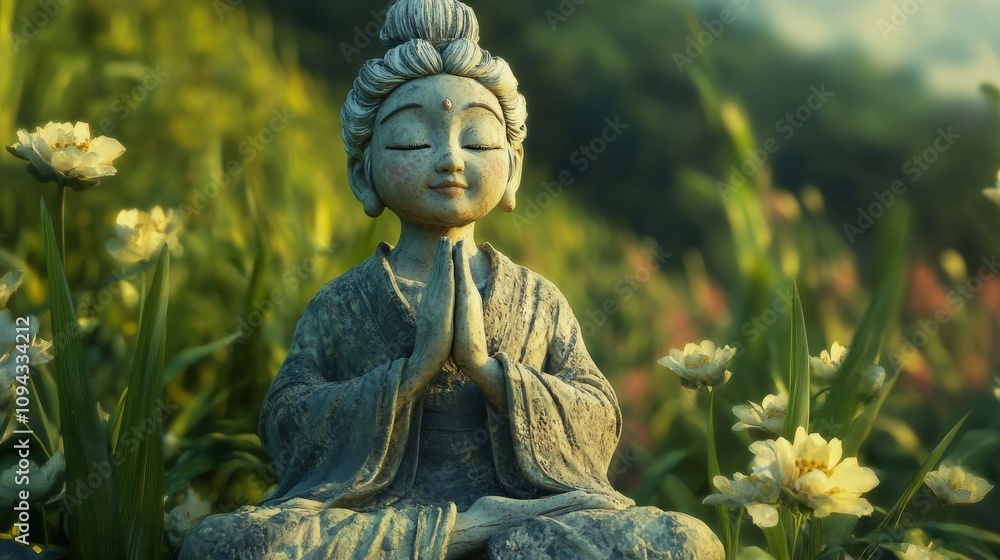 Person with an expression of pure contentment, quietly at peace Person with an expression of pure contentment, quietly at peace