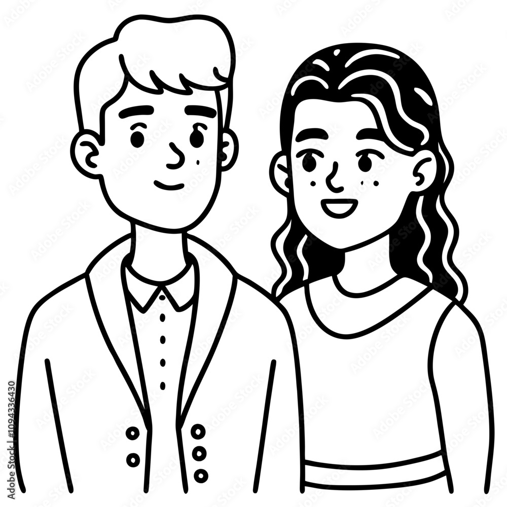 couple reconciling cartoon illustration couple reconciling cartoon illustration