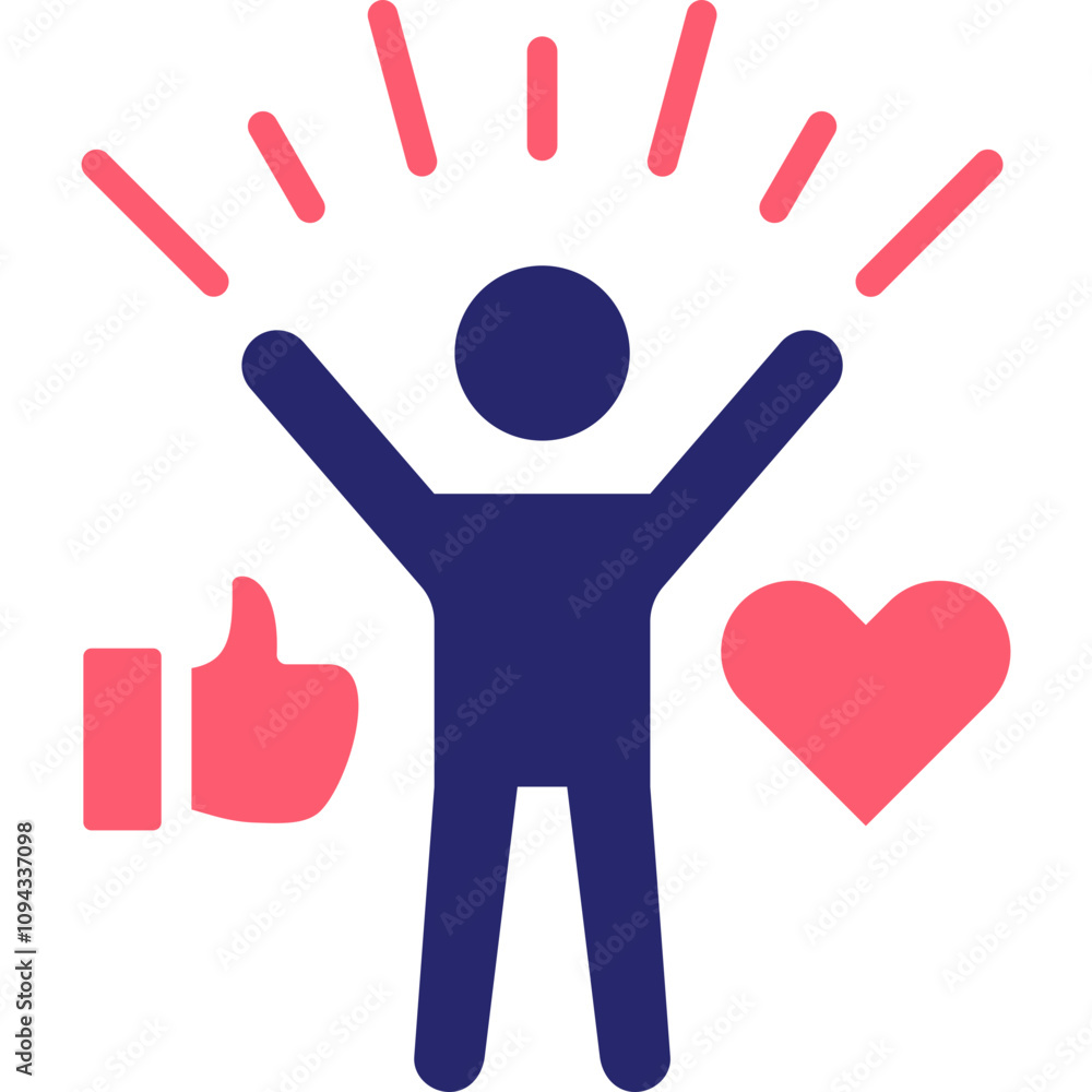 Obraz premium Self Esteem Icon