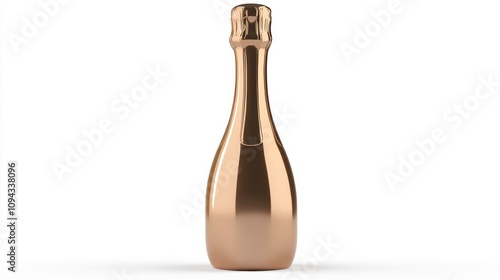 A sleek, metallic champagne bottle with a modern design.