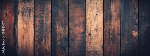 A rustic wooden texture featuring various shades and grain patterns. photo