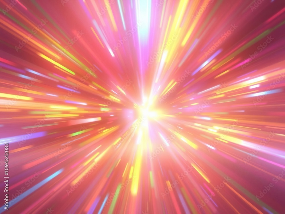 Obraz premium An ethereal glow emanates from an abstract background as vibrant colors dance across the space creating a hypnotic display, glowing accents, abstract background, futuristic ambiance