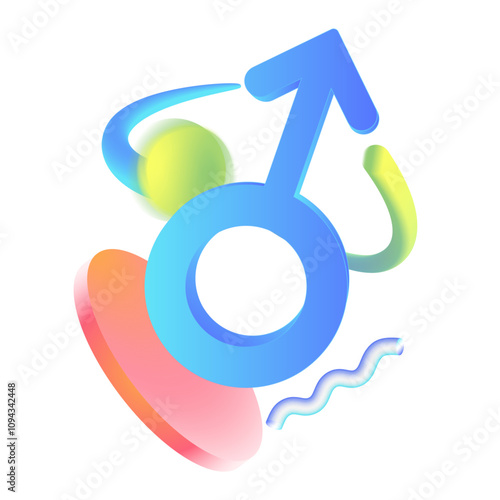 Mars symbol for male gender