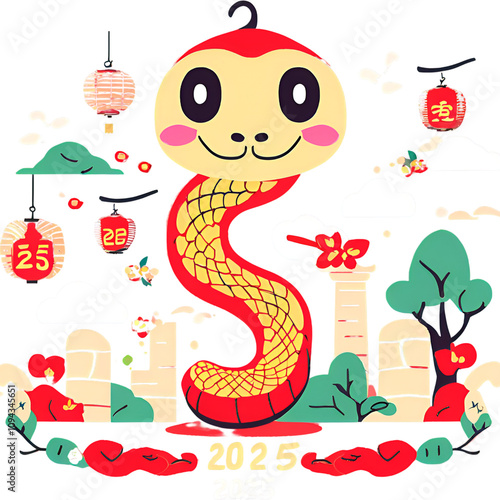 Cute snake animation - Happy Chinese New Year