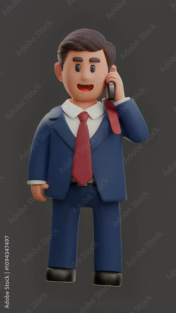 Businessman Talking on a Smartphone Businessman Talking on a Smartphone