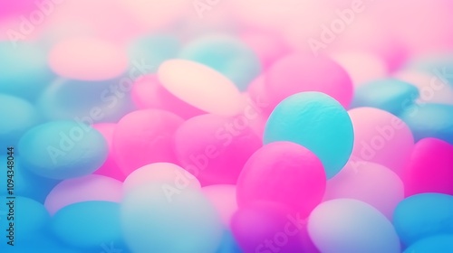 Pastel Pink and Blue Spheres Abstract Background