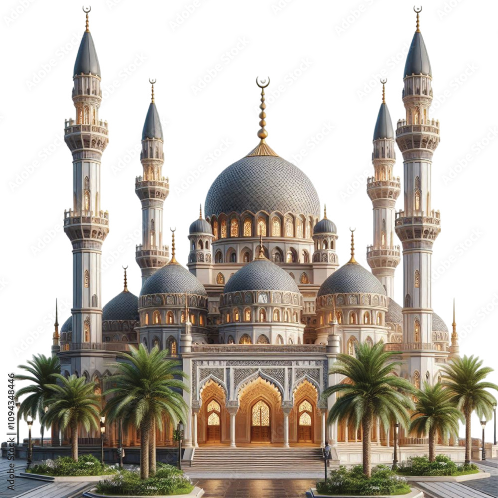 Fototapeta premium A Realistic Beautiful Mosque vector
