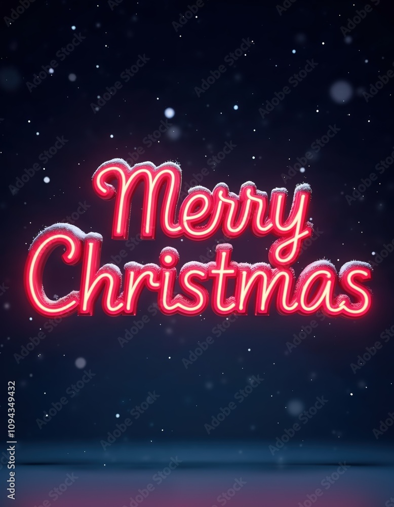 Fototapeta premium Wish you a Merry Christmas text. Typography