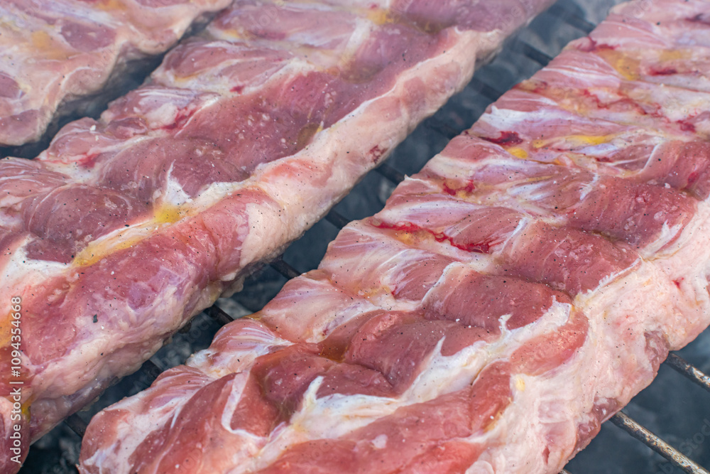 raw pork ribs to prepare on the grill raw pork ribs to prepare on the grill