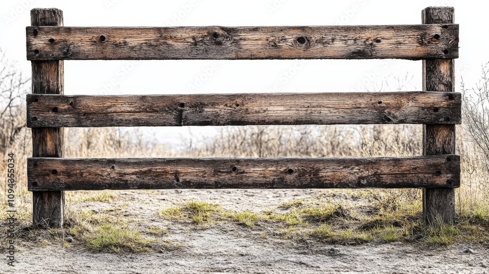 Classic Rustic Wooden Horse Fencing Enhancing Equestrian Environments with Boundary Aesthetics