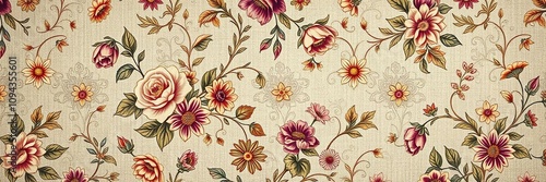 Wallpaper Mural Vintage floral wallpaper with intricate designs and colorful blooms, floral wallpaper design, vintage wallpaper Torontodigital.ca